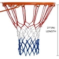 thumbnail image 2 of 2 Pack Heavy Basketball Net Rainproof Sunscreen, Red White Blue Bold Polyester Braided Rope, 12 Loops for Indoor Outdoor Professional Competitions, 2 of 7