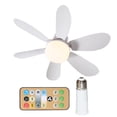 thumbnail image 3 of Ventilador de techo Luz LED E27 Base Control remoto LED Mini ventilador de techo con extensor, 3 of 8
