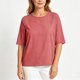 thumbnail image 5 of Neewe Women's Summer Casual Crewneck Half Sleeve T-Shirts Plain Loose Fit Cotton Linen Basic Tops Tees Blouses, 5 of 8
