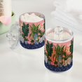 thumbnail image 2 of Yayeee 4 Pack Qtip Holder Bathroom Cotton Swab Canister with Lid Clear Dispenser Set, Floral Vase, 2 of 6