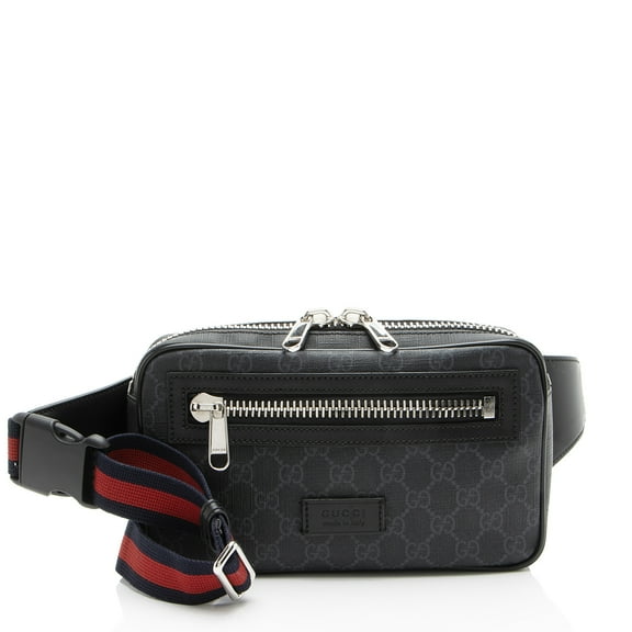 Pre-Owned Gucci GG Supreme Web Zip Belt Bag