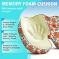 thumbnail image 5 of Premium Sunflower Pattern Memory Foam Seat Cushion Ergonomic Chair Pad for Office Chair, Car, Airplane & Bleachers Sciatica, Tailbone Hip & Back Pain Relief - Chair Cushion for Long Office Workers., 5 of 5