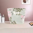 thumbnail image 5 of Unique Bargains 1 Pc Portable Cherry Blossom Makeup Bag Polyester Green Small, 5 of 5