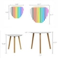 thumbnail image 2 of Triangle Nesting Coffee Table Set of 2 Set realistic colored pencils Wooden color crayons Colorful pencils End Table Modern Minimalist Side Table Set for Living Room Bedroom, 2 of 8