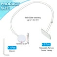 thumbnail image 2 of Uxcell Retractable Remote Control Tether, Round Security Cable Lanyard Lock with Double Sided Adhesive for TV Remote Control White 5 Ft, 2 of 6