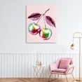 thumbnail image 2 of Stupell Industries Chromatic Cherries on Pink Canvas Wall Art design by Lil' Rue, 40 x 30, 2 of 7