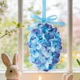 thumbnail image 6 of Eespoir Blue Hydrangea Egg Hanging Decoration, Easter Egg Acrylic Hanging Decoration, Wall Hanging Faux Plant Spring Easter Decorations for Porch Home, 3.15", 6 of 8