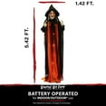 thumbnail image 3 of Haunted Hill Farm 6-Ft. Standing Witch, Indoor/Covered Outdoor Halloween Decoration, LED Red Eyes, 3 of 9