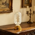 thumbnail image 1 of Battery Powered LED Night Light Decorative Table Lamp, Diamond-Cut Crystal Style with Gold Base, Portable Bedside Light for Bedroom, Party, Kids, 1 of 5