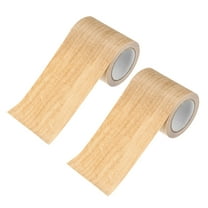 Uxcell 2-Roll Wood Grain Repair Tape, 2.24inch x 15ft Self-Adhesive Wood Floor Tape, Realistic Textured Repair [Light Chestnut]