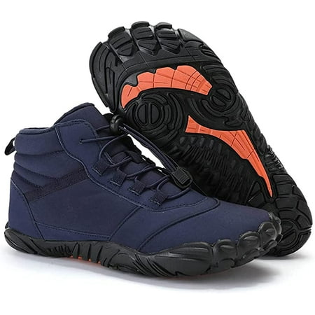 

Mens Womens Hiking Shoes High Top Sneaker Winter Warm Hook Loop Snow Shoes Fur Lining Suede Ankle Bootie