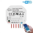 thumbnail image 3 of Módulos de Interruptores Inteligentes WiFi de 4 Vías, Control de Luz Inteligente Tuya, Aplicación de Control Remoto, Regulador de Intensidad para Cortina., 3 of 5
