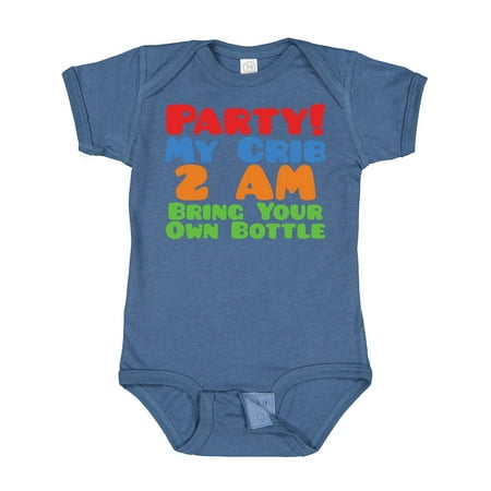 

Inktastic Party at My Crib Gift Baby Boy or Baby Girl Bodysuit