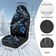thumbnail image 7 of Pzuqiu Blue Dragonfly Car Seat Cover Warm Easy to Install Car Seat Cover 2 Pcs Front Seats Only Elastic Fabrics Anti Slip Automotive Interior Covers Full Coverage Suitable for Most Cars SUV, 7 of 7