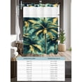 thumbnail image 6 of No Hook Cloth Fabric Shower Curtain with Snap in Liner, Summer Trees Waterproof Shower Curtains Set with See Through Top Window, Farmhouse Botanical Palm Forest Plants Bath Curtains Shower 54"x78", 6 of 6