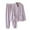 Purple, variant on Tnhcen Women's Winter Solid Color V-Neck Ribbed Long Sleeve Pajama Set Button Up Pocket Top with Pants Thermal Fleece Lined Sleepwear M-2XL