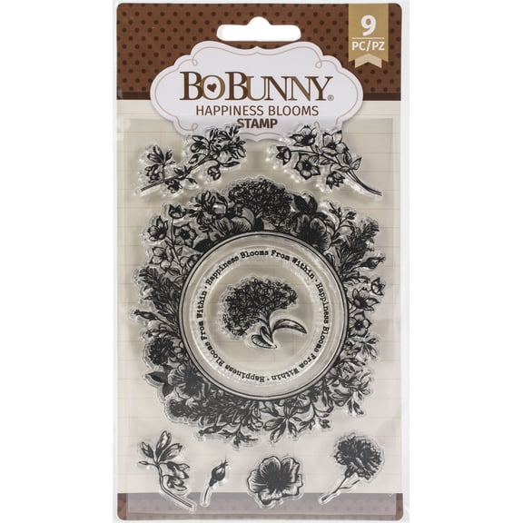 BoBunny Clear Stamps 4"X6"-Happiness Blooms