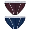 thumbnail image 2 of TANBOM Men's Bulge Enhancing Briefs Mesh Nylon Underwear Brown/Blue L 2-Pack, 2 of 6