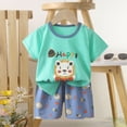 thumbnail image 2 of NOLDARES Baby Boy Shorts Set Summer Clothes Toddler Bear Embroidery Striped Short Sleeve Lapel T-shirt Shorts Outfit Blazer,3-4 Y, 2 of 4