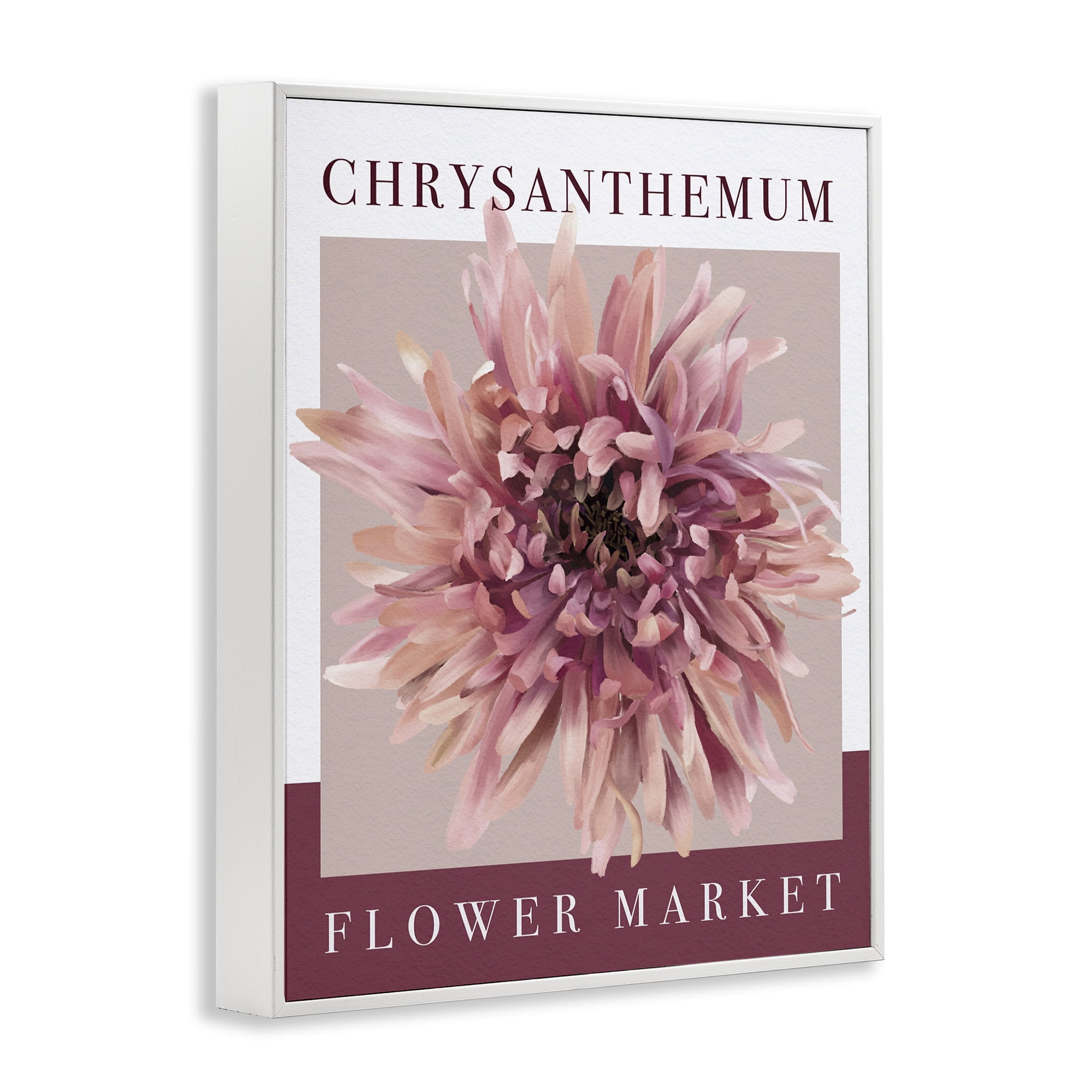 Stupell Industries Chrysanthemum Flower Market White Framed Giclee Art, design by Jennifer Stith