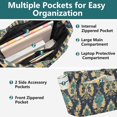 thumbnail image 3 of FORMRS Tote Bag for Women Quilted Large Capacity Travel Work Carry On Shoulder Handbag, Green Peacock Pattern, 3 of 7