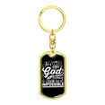 thumbnail image 4 of For With God White Stainless Steel or 18k Gold Premium Swivel Dog Tag Keychain, 4 of 10
