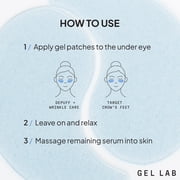 GEL LAB REGLOW Hyaluronic Acid & Caffeine Under Eye Gel Patches – Korean Hydrating Eye Mask for Wrinkles, Dark Circles, and Puffiness – 60 Gel Eye Patches