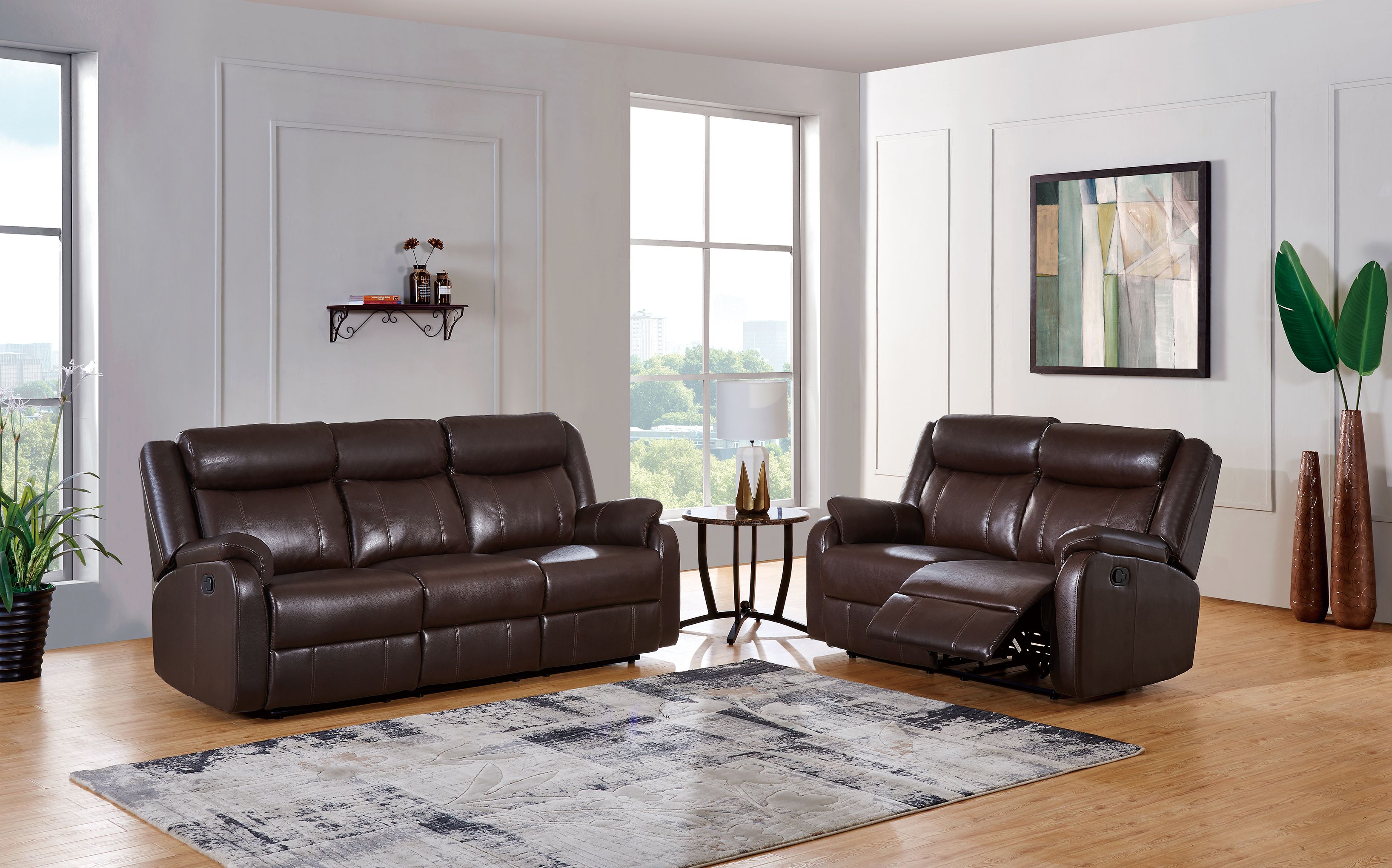 Drawer Reclining Sofa in Brown - image 10 of 10