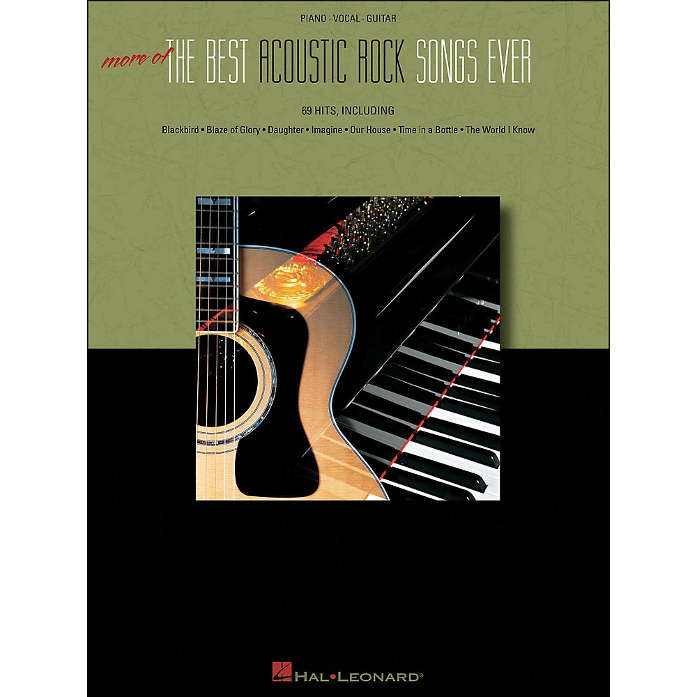 Hal Leonard More Of The Best Acoustic Rock Songs Ever Arranged For Piano Vocal And Guitar P V G Walmart Com Walmart Com
