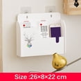 thumbnail image 2 of Soporte De Almacenamiento De Pared Blanco Contenedor De Almacenamiento De Pared Compuesto De Madera Y Plástico De Fácil Instalación Speravity HA026859-01, 2 of 6