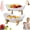 White-2 Tier, variant on 3 Tier Oval Fruit Basket with Bamboo Stand, Space Saving Countertop Tiered Fruit Bowl Organizer for Kitchen Home Storage