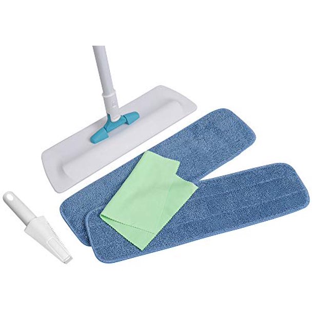 Microfiber Floor Mop Kit With 2 Premium 18” Washable/Reusable Pads
