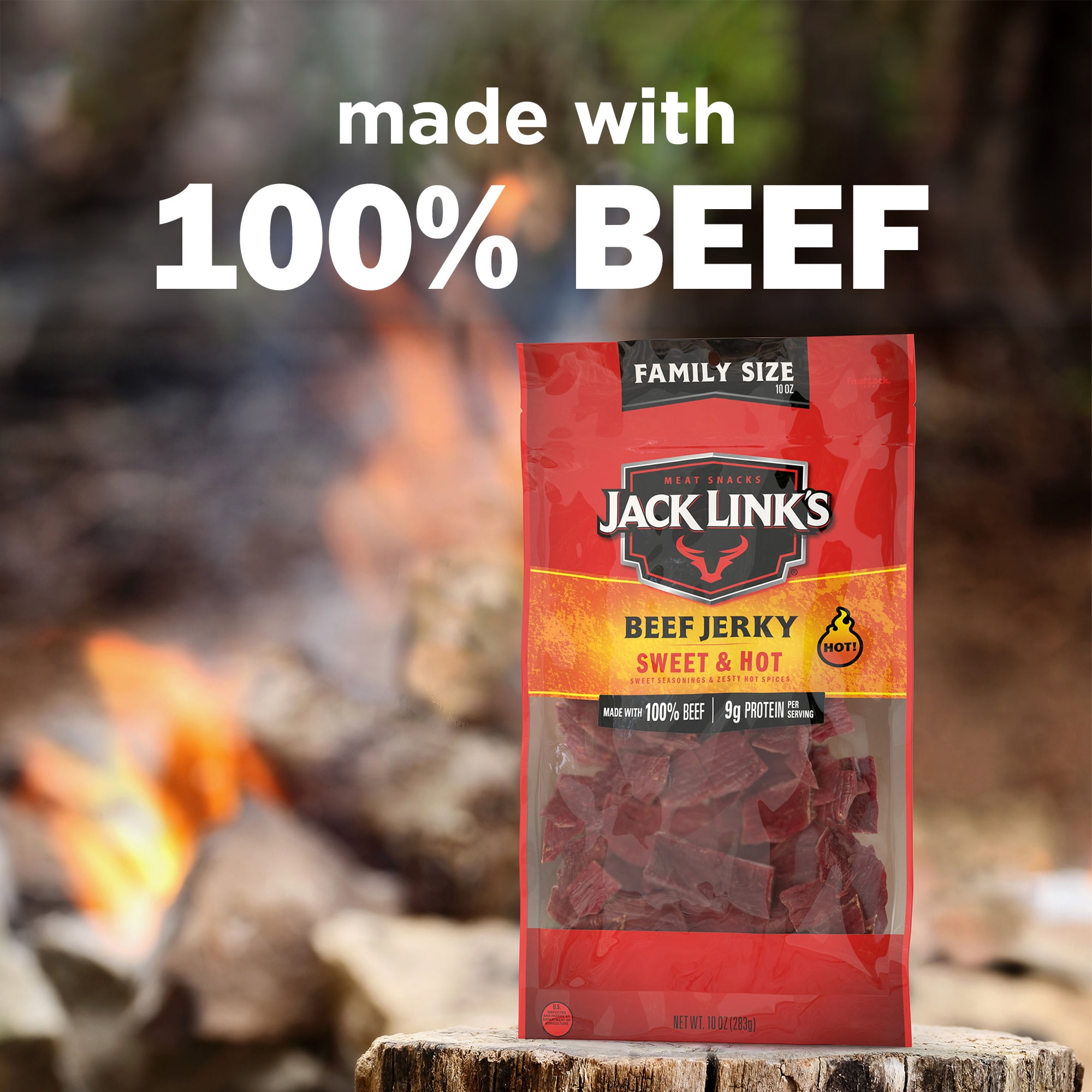 (8 pack) Jack Link's Sweet and Hot Beef Jerky, 10 Ounce