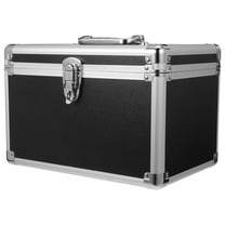 AURARMLET Portable Toolbox in Black Aluminum Alloy with Impact-Resistant Hard Storage Case for Use