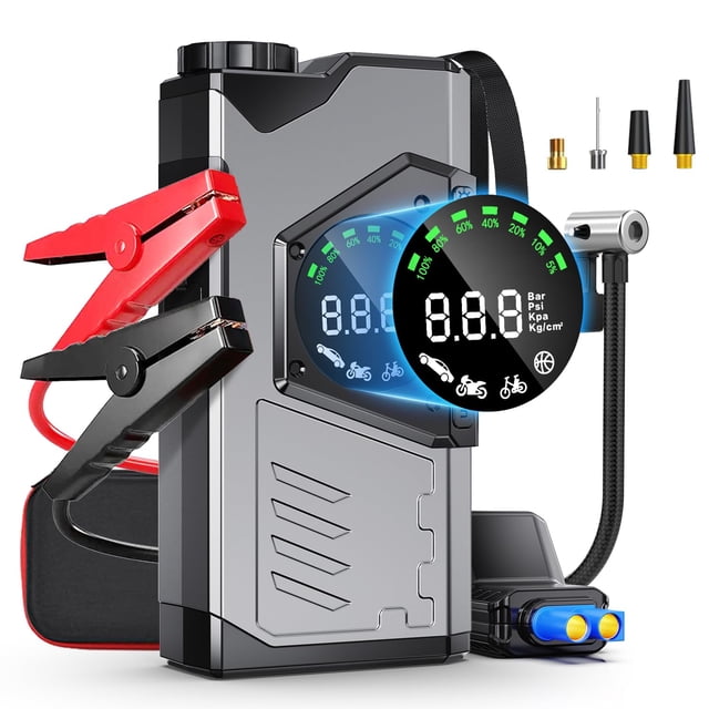 Arrancador portátil para coche con compresor de aire 3000A 150PSI