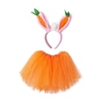 thumbnail image 3 of Conjunto de disfraz de conejo de Pascua con orejas, diadema, falda de cosplay, accesorios modernos para festivales, carnavales, Pascua, Halloween y, 3 of 8