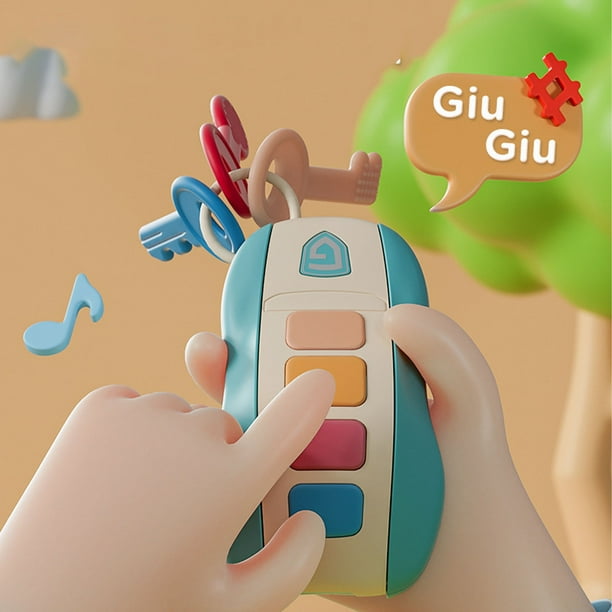 Jouet Clé De Voiture éducatif Avec Lumières Et Musique - Pour Bébé, Favorise Le Lien Parent-enfant, Glisse Facile