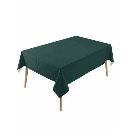 Solid Color Table Cloth 54x108 Inch Rectangle Deep Green Waterproof Tablecloth Washable Table Cover for Party Picnic Dinner Decor