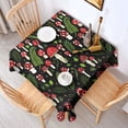 thumbnail image 2 of Red Mushroom Leaf Black Pattern Square Tablecloth,Waterproof Square Table Cover,Wipeable Spillproof Washable Table Cover for Home Kitchen Party Decor 60"x60"(152x152cm), 2 of 6