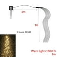 thumbnail image 2 of Solar Lights Outdoor Garden, 100 LED 10 Strand Copper Christmas Tree Lights , Waterproof Solar Waterfall Lights with 8 Modes for Patio Yards Pathway Tree Vines Lawn Holiday Party Decor ,Warm White, 2 of 8