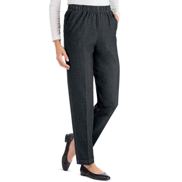 Womens Twill Pants Elastic Waist