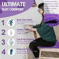 thumbnail image 4 of Purple Gel Seat Cushion, 19.7" Extra Large Double Thick Chair Cushions for Office Chair, Wheelchair, Car Seat, Couch, Stadium Seat Cushion for Tailbone Pain Relief, Cooling & Breathable Seat Cushions, 4 of 4