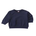 thumbnail image 3 of Kid Infant Baby Girl Boy Solid Color Pullovers Sweatshirt for Fall Spring, 3 of 6