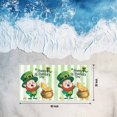thumbnail image 4 of Happy St. Patrick's Day Beach Towels Blanket Soft&Absorbent Quick Dry Microfiber Beer Leprechauns Golds Pool Towels for Swimming ,Yoga, Sports, Gym, Camping,Large 30X60in, Green Stripes, 4 of 8