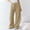 Khaki, variant on Juslio Women Pants Loose Casual Comfortable High Waist Wide-Leg Pants