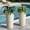 Beige, variant on TopComfy 23.6" Tall Outdoor Planters Set of 2, Large Plastic Flower Pots with Drainage Holes, Striped Tapered Planters for Front Porch, Patio, Garden & Indoor Plants, White
