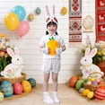thumbnail image 2 of Easter Outfits for Girls Short Sleeve Top Shorts and Hats Set Dress up Party Outfit Kids Outfits Girls 8-9 Years, 2 of 4