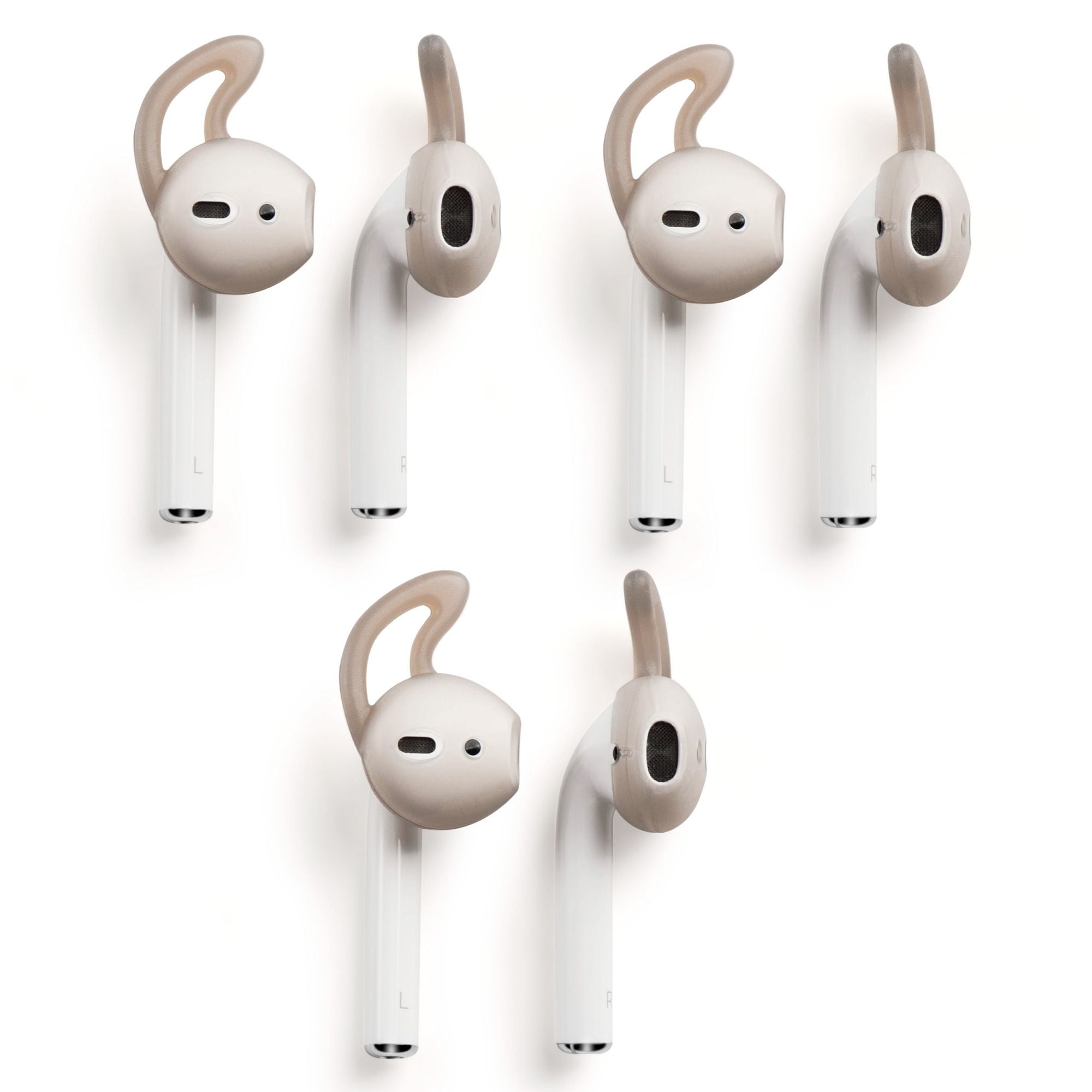3 Pair For Airpods Ear Hooks Fit in Case, Protective Soft Silicone