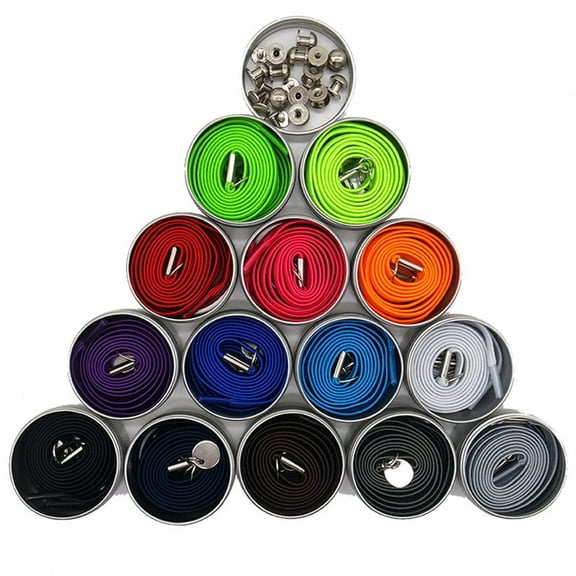 GOOHOCHY Colorful Stretch Shoe Laces for Women Athletes - Durable and Comfortable Shoelaces