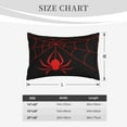 thumbnail image 4 of Lsque Red Spider Pattern Pillow Case – Soft & Cozy Throw Pillow Cover, Hypoallergenic Cushion Case for Sleeping Women with Envelope Closure-16"x24", 4 of 6